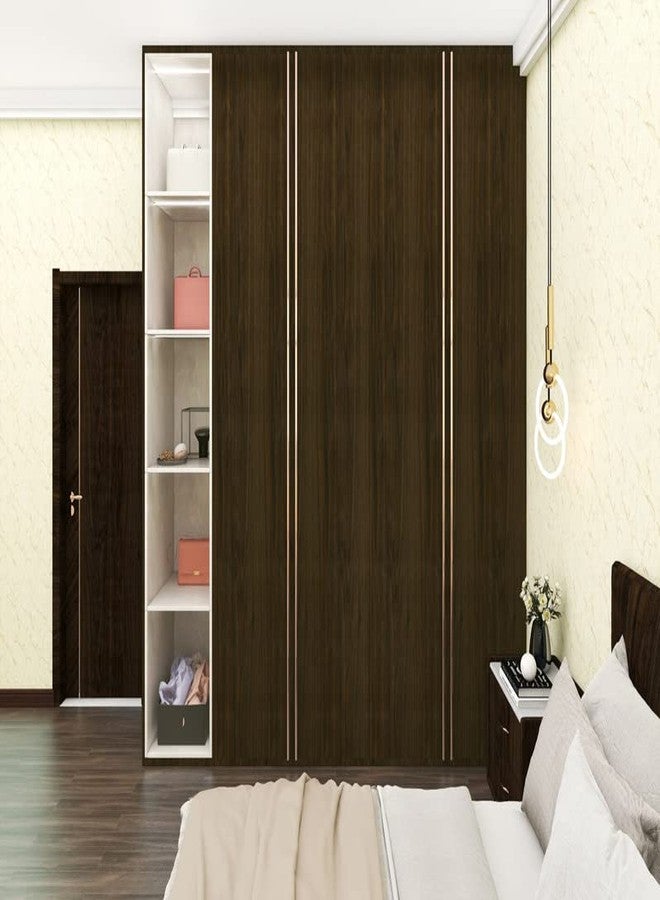 Indian Royals ورق جدران خشبي بني داكن بنمط ملكي هندي للأثاث، ورق جدران خشبي، ورق جدران PVC، ورق جدران مقاوم للماء للأبواب، ورق جدران خشبي للجدران (200 سم × 45 سم) - Image 3